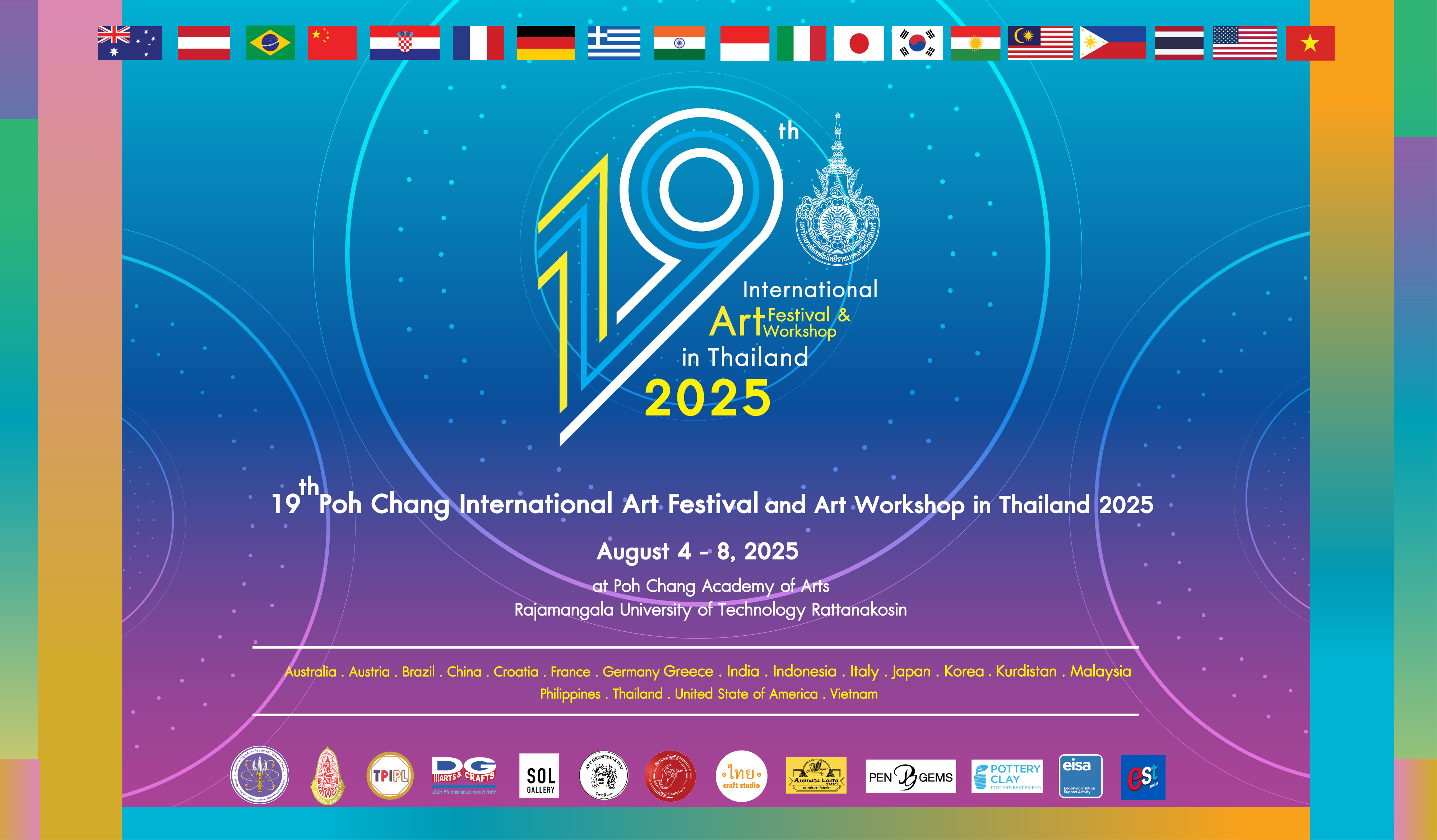 Art Exhibition Catalogues : 19th Pohchang International Art Festival and Art Workshop in Thailand 2025